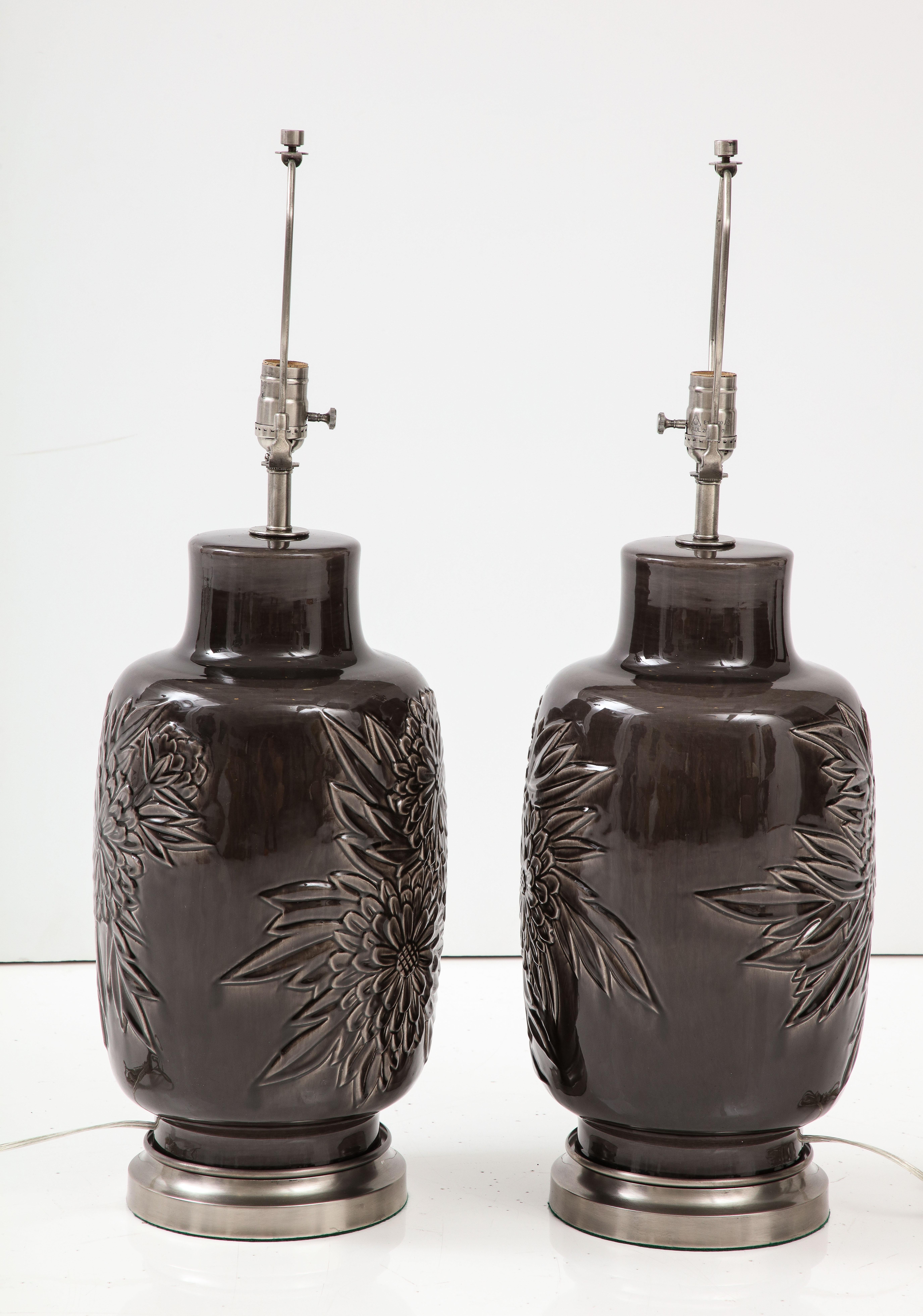Lámparas Crisantemo Gris Art Déco Francés en venta