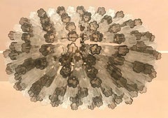 Araña Art Decó de cristal de Murano gris