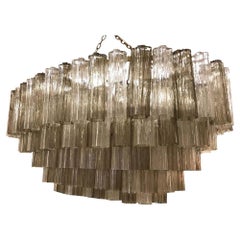 Art Deco Grey Murano Glass Chandelier