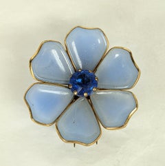 Art Deco Gripoix Style Flower Clip