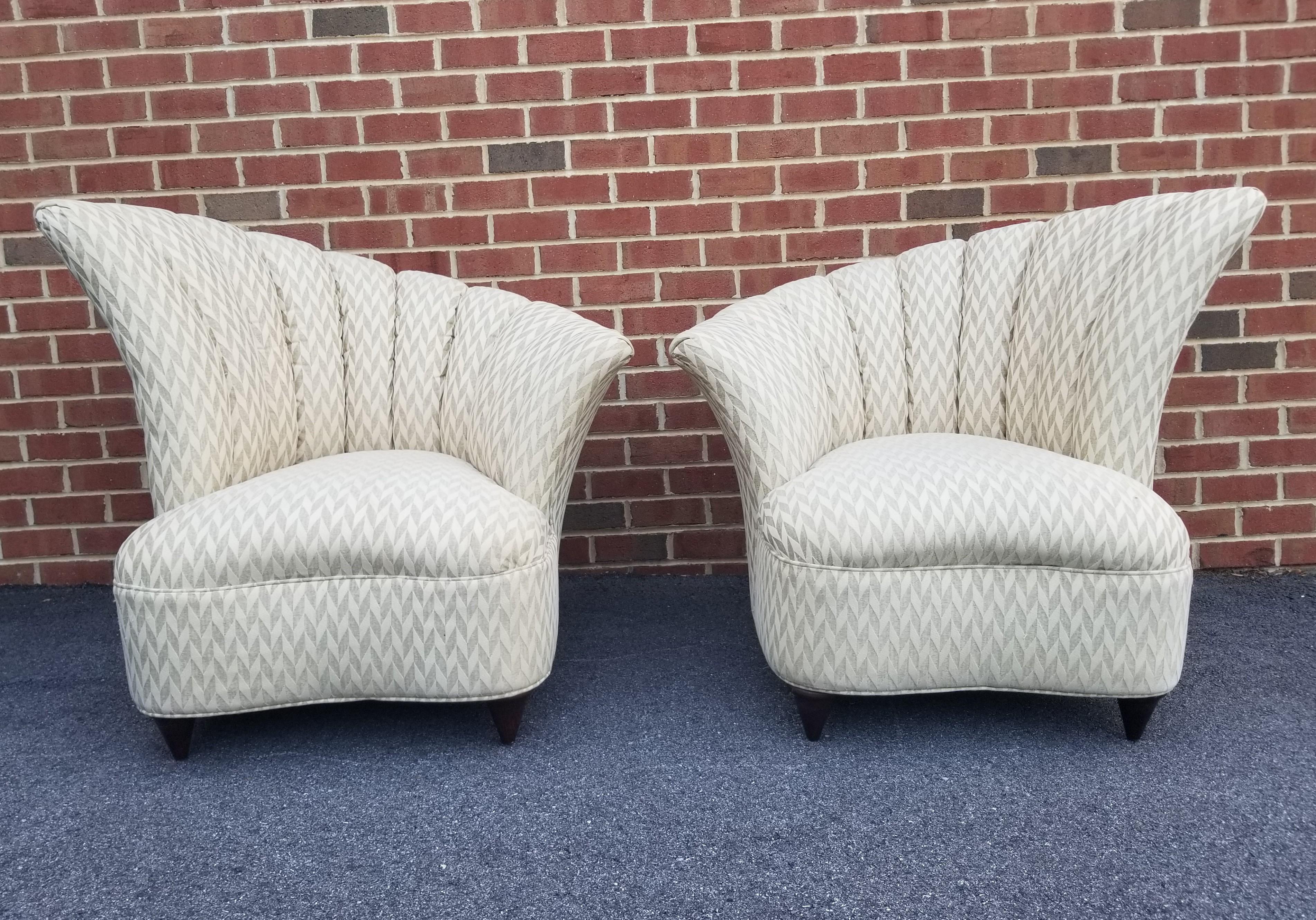 Art Deco Grosfeld House Channel / Fan Back Chairs In Good Condition For Sale In New York, NY