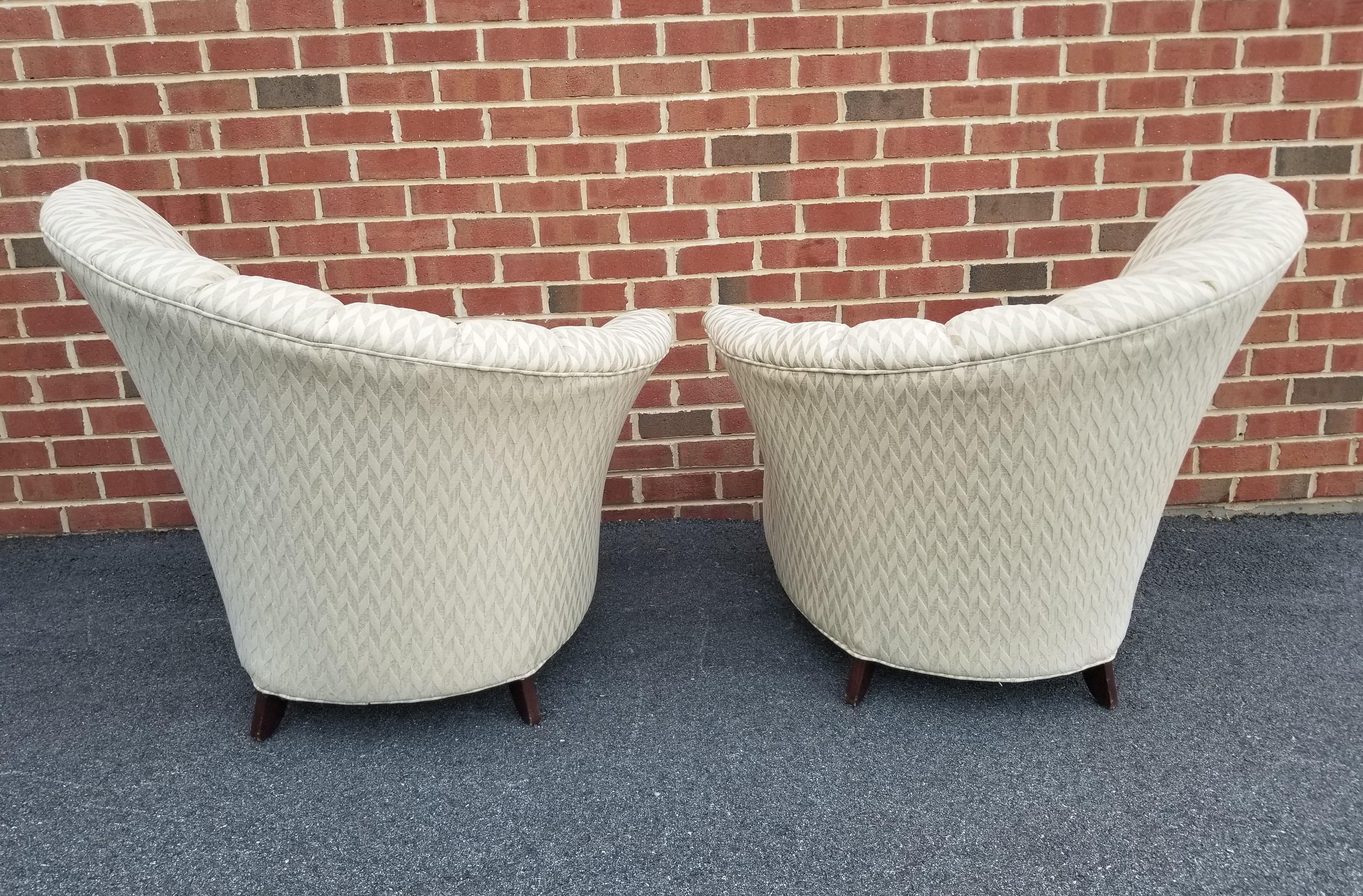 Upholstery Art Deco Grosfeld House Channel / Fan Back Chairs For Sale