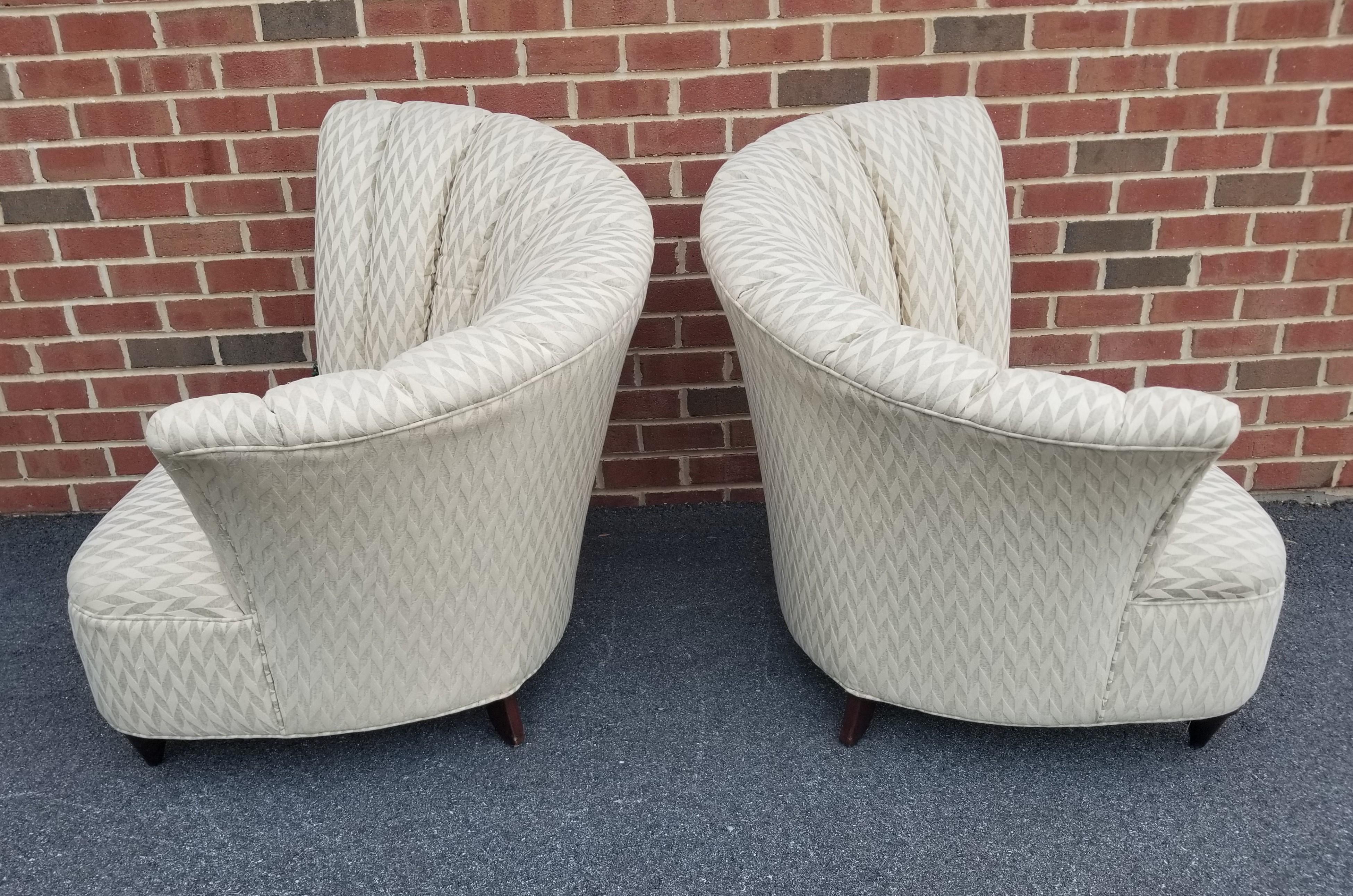 Art Deco Grosfeld House Channel / Fan Back Chairs For Sale 2
