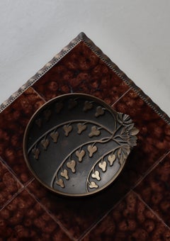 Art Deco "Ægte Malm" Tray in Patinated Bronze, Denmark, 1930s
