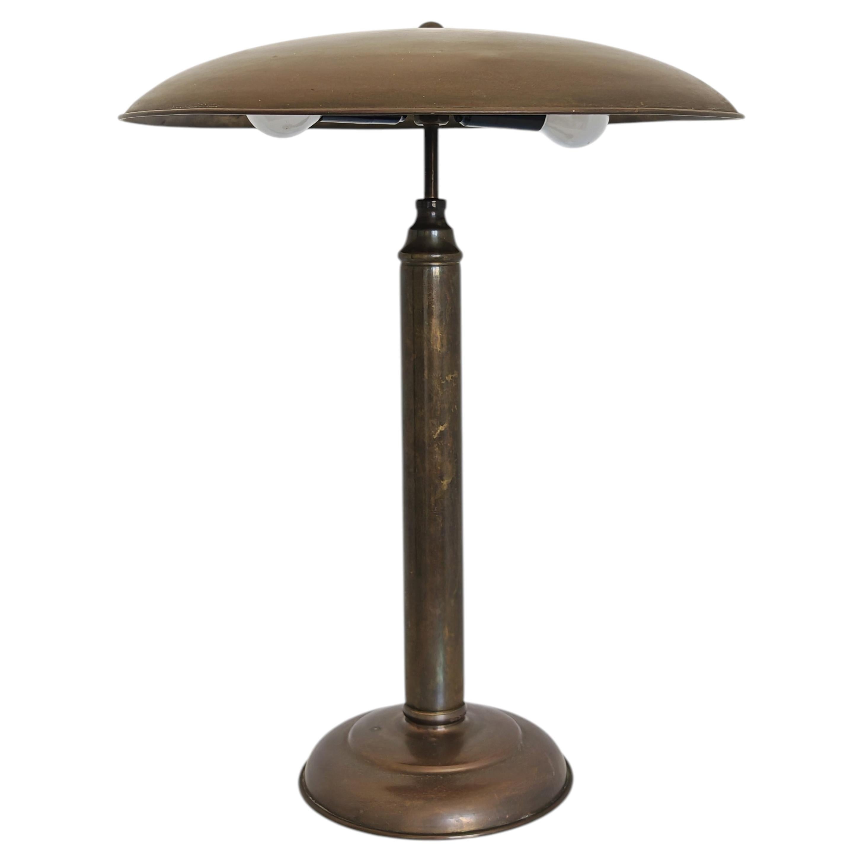 Art Deco "Guardsman" table lamp in brass, Germany 1930s