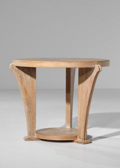 Art Deco Gueridon / Coffee Table 1940s in Ceruse Wood André Arbus Style