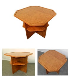 Art Deco Gueridon in Birch Veneer, circa 1930