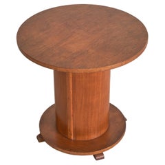 Art Deco Gueridon Side Table in Oak, 1930s