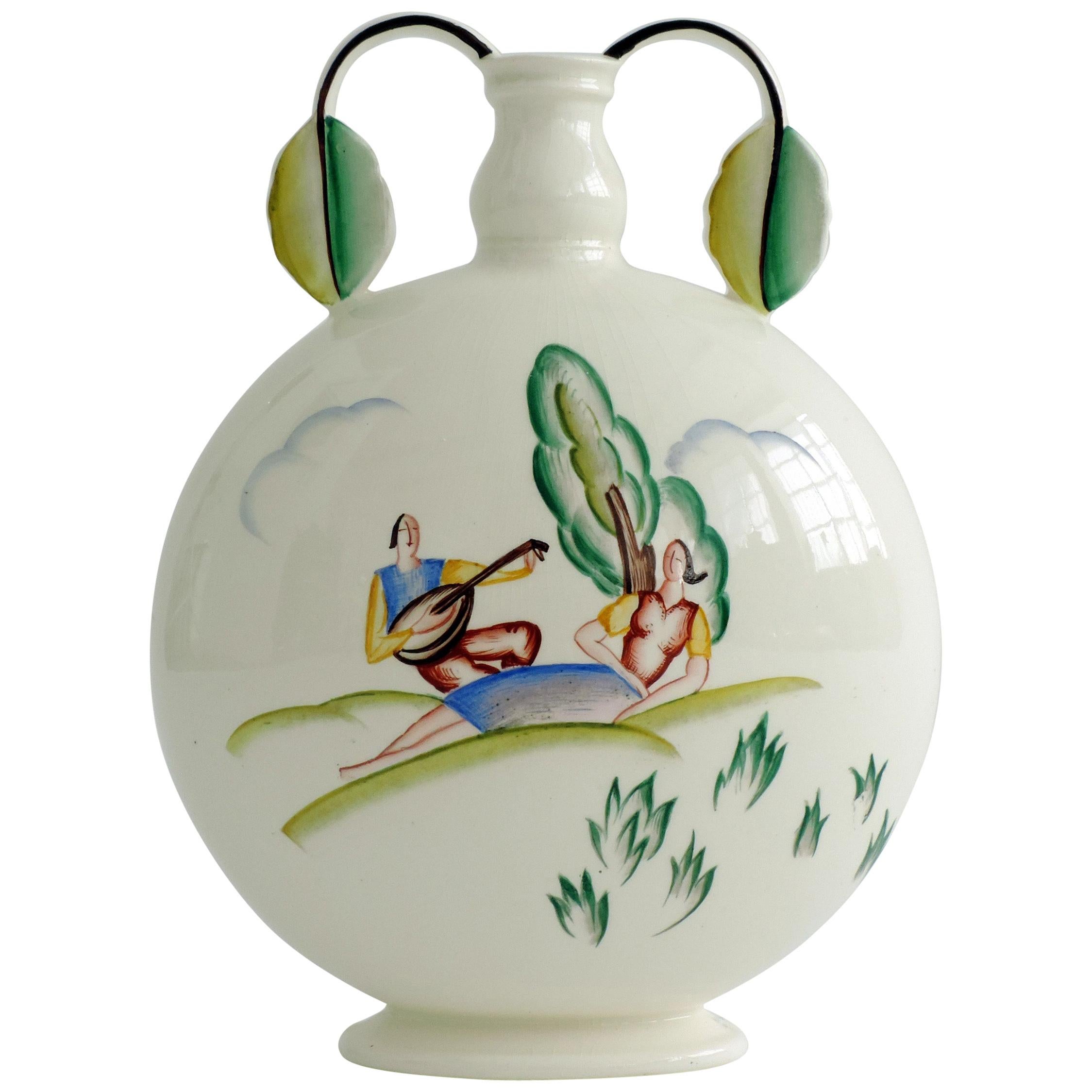 Keramikvase im Art déco-Stil von Guido Andlovitz für S.C.I Laveno, Italien, 1940er Jahre im Angebot