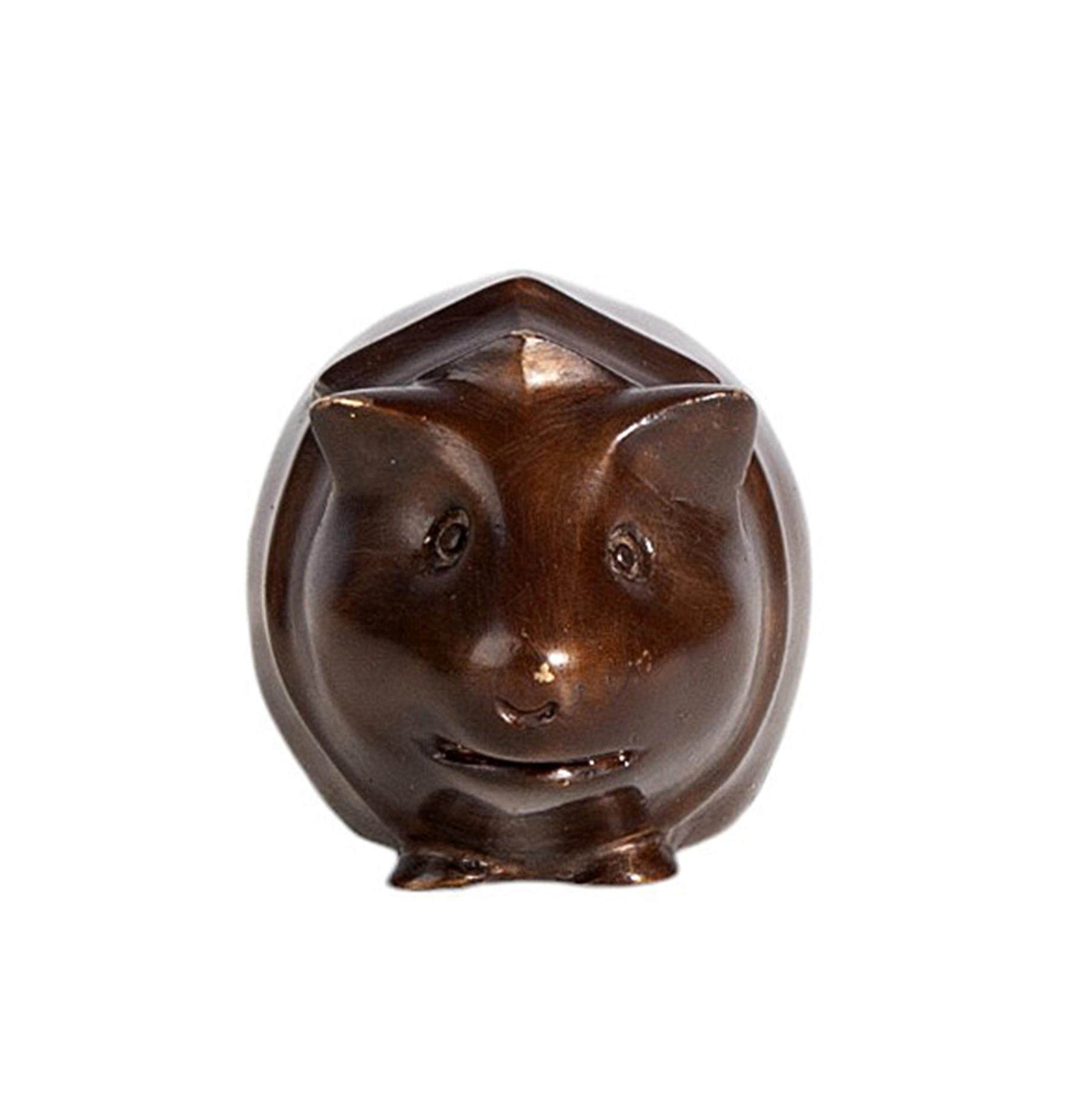 Art déco Presse-papier Art Déco en bronze en forme de cochon d'Inde par E. M. Sandoz pour Susse Frères, France en vente
