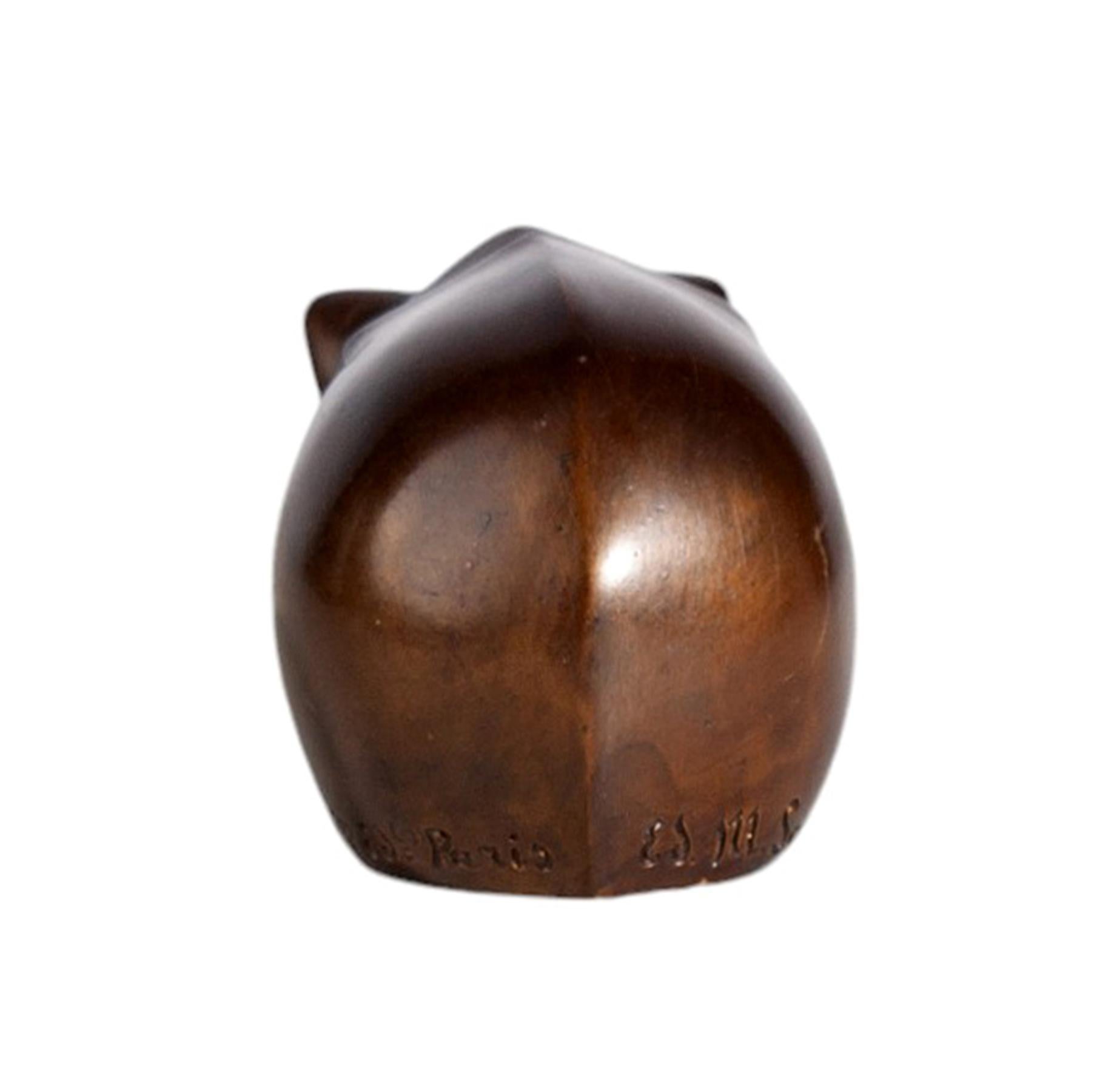 Moulage Presse-papier Art Déco en bronze en forme de cochon d'Inde par E. M. Sandoz pour Susse Frères, France en vente