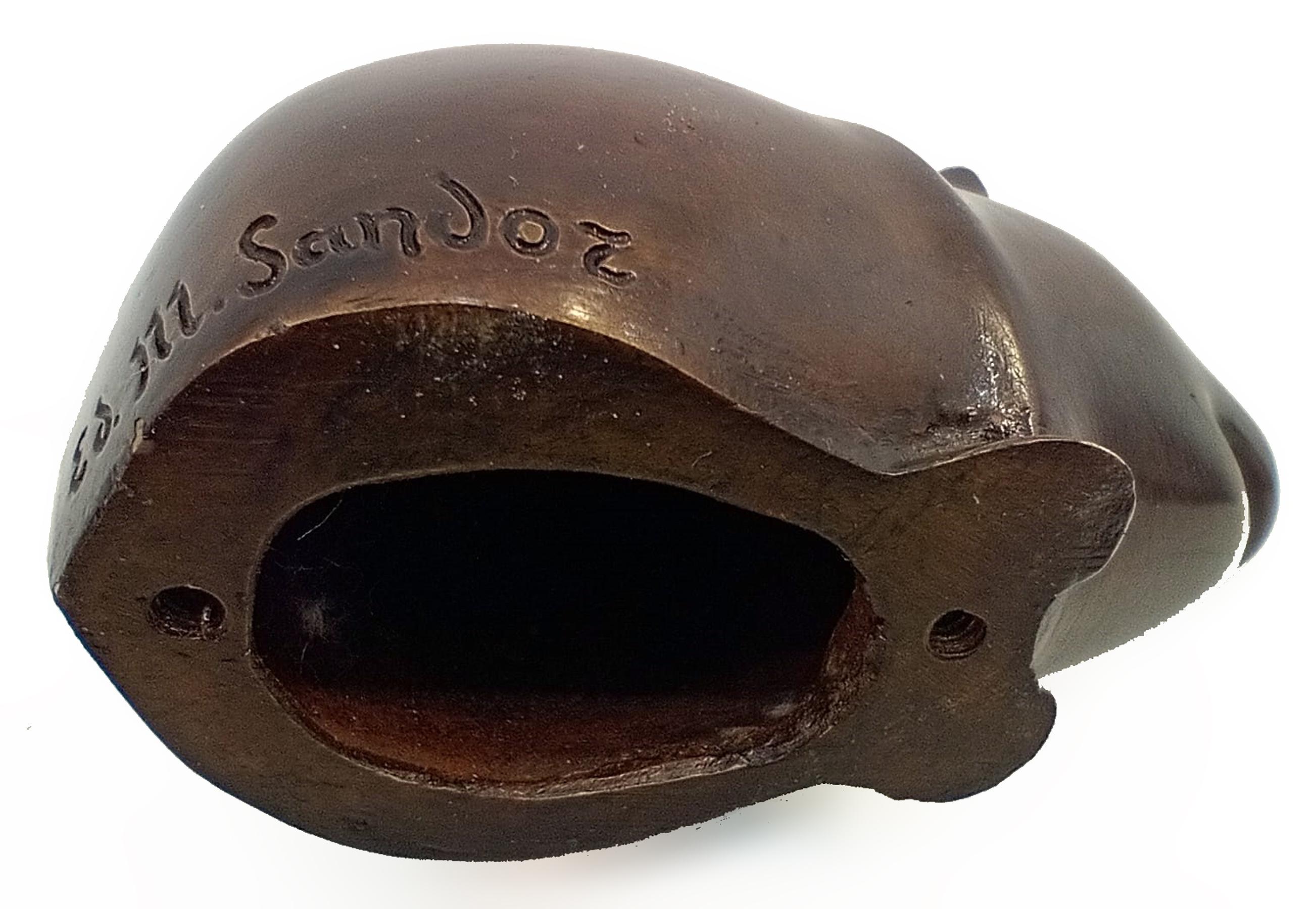 Presse-papier Art Déco en bronze en forme de cochon d'Inde par E. M. Sandoz pour Susse Frères, France en vente 1