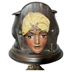 Art Deco Gypsy, 1920s Wooden Mechanical Cigarette Dispenser Kindel & Graham