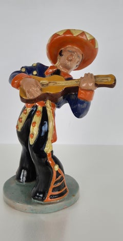 Art Deco Gypsy guitar player  - Komlós