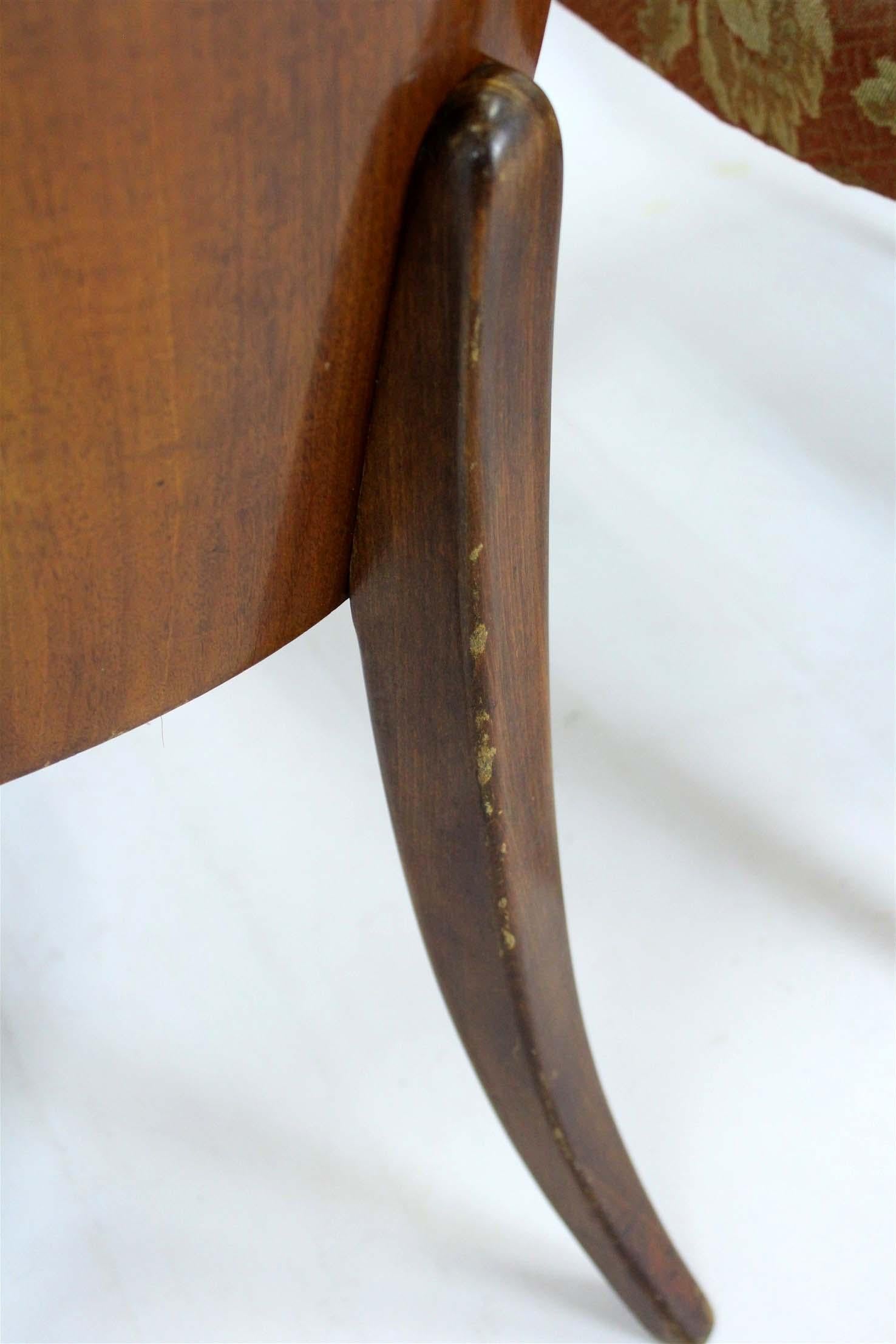 Sedie da pranzo Art Deco H-214 di Jindrich Halabala per Up Závody, 1950, set di 4 pezzi in vendita 11