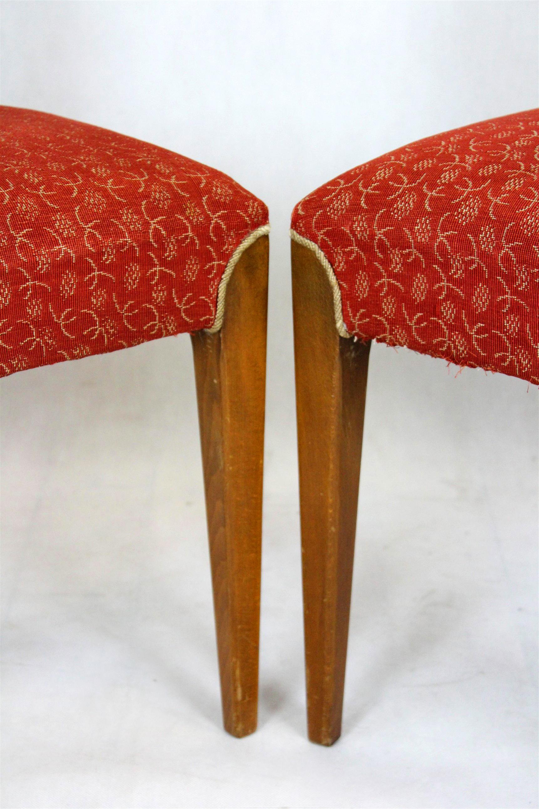 Art Deco H-214 Dining Chairs by Jindrich Halabala for UP Závody, 1950s, Set of 4 For Sale 4