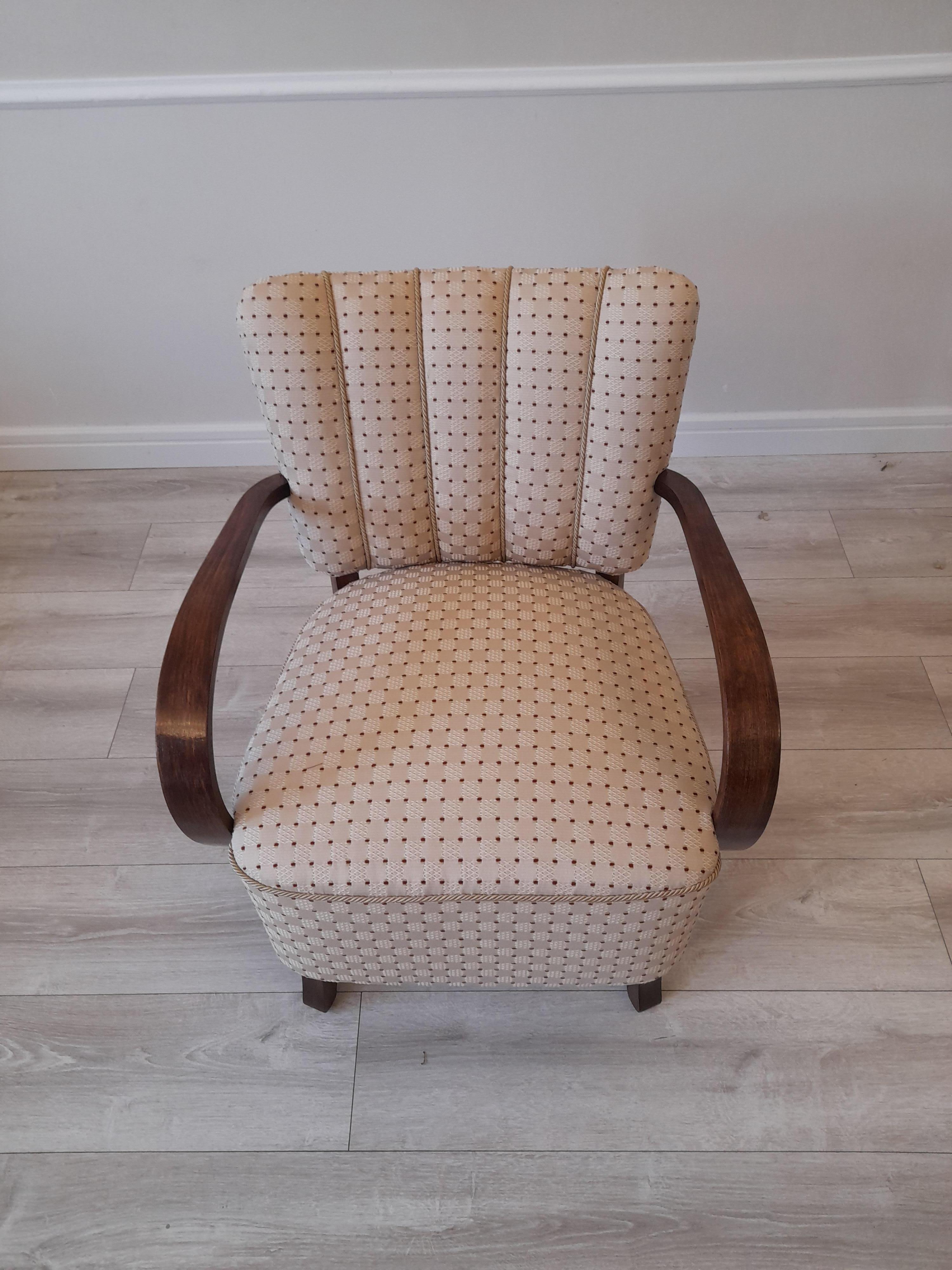 Art Deco H-237 Armchair by Jindrich Halabala, 1930s 5