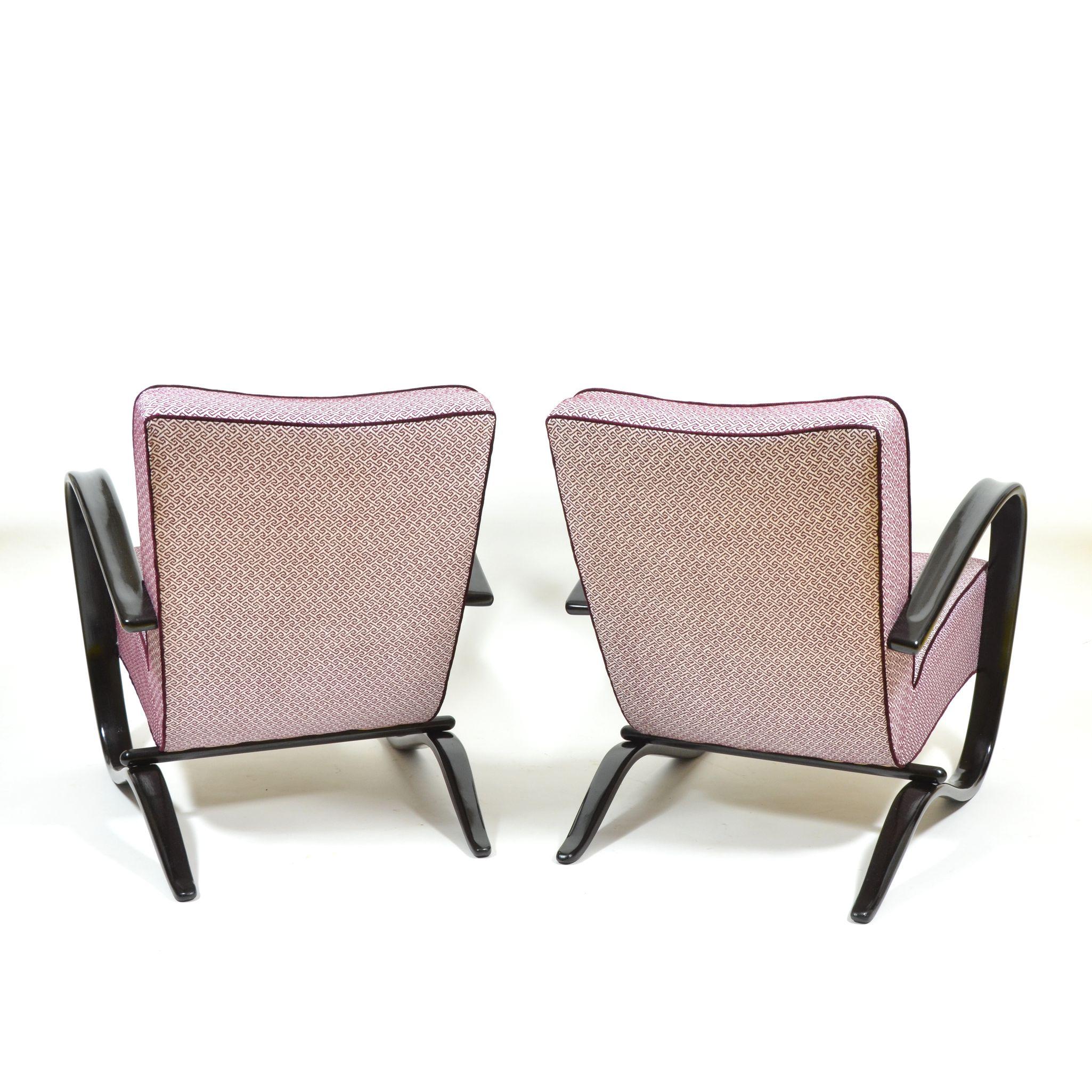 Art Deco H-269 Armchairs by Jindrich Halabala for Thonet, 1930s, Set of 2 In Excellent Condition For Sale In Zbiroh, CZ