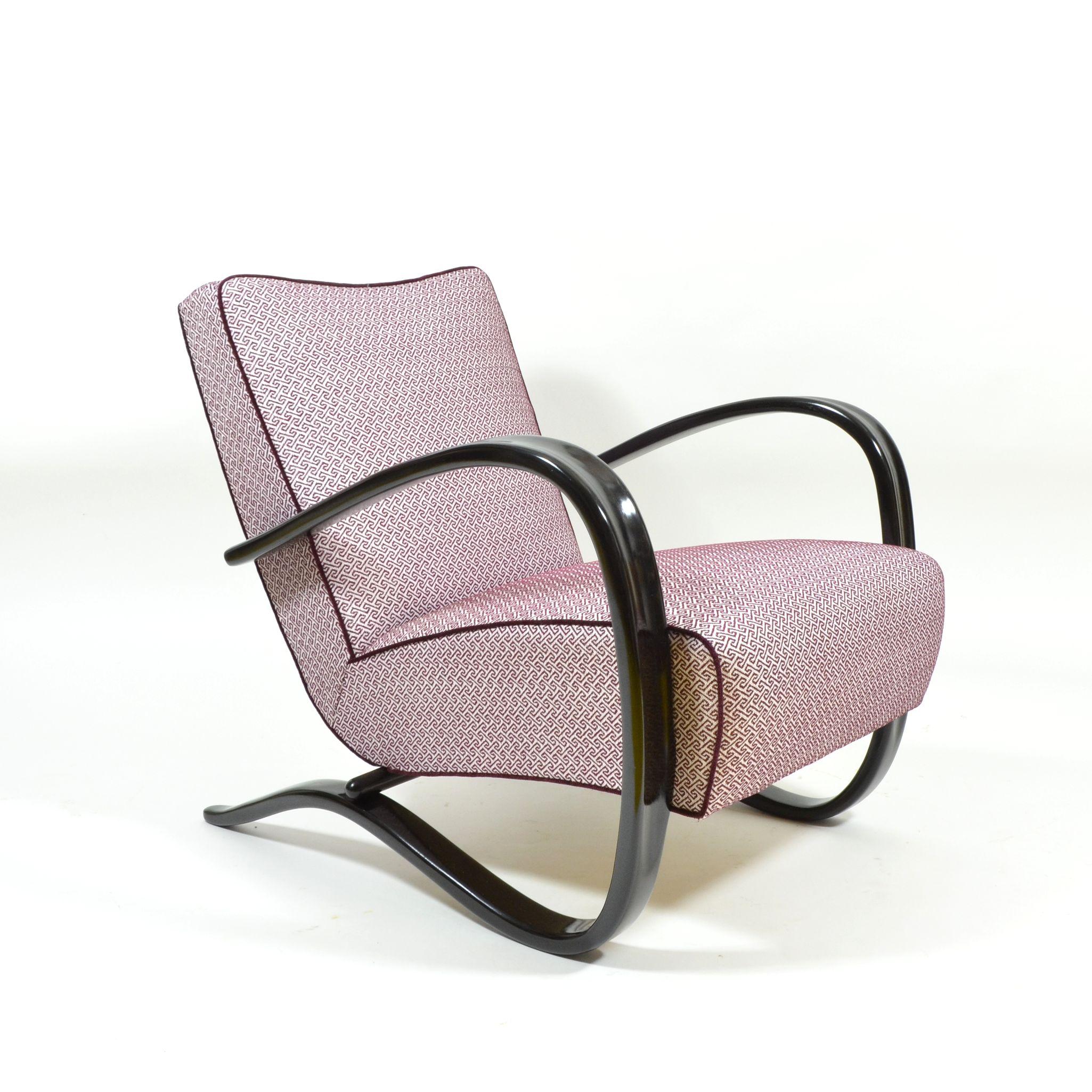 Mid-20th Century Art Deco H-269 Armchairs by Jindrich Halabala for Thonet, 1930s, Set of 2 For Sale