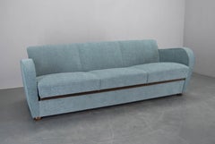 Art Deco H-363 Sofa von Jindřich Halabala, hellblau gepolstert, 1930er Jahre