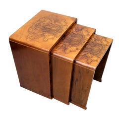 Seltener Satz von drei Art-Déco-Tischen, H & L Epstein, englisch, ca. 1930er Jahre