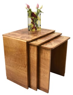 Art Deco H & L Epstein Set of Three Nest of Tables, English, circa 1930s