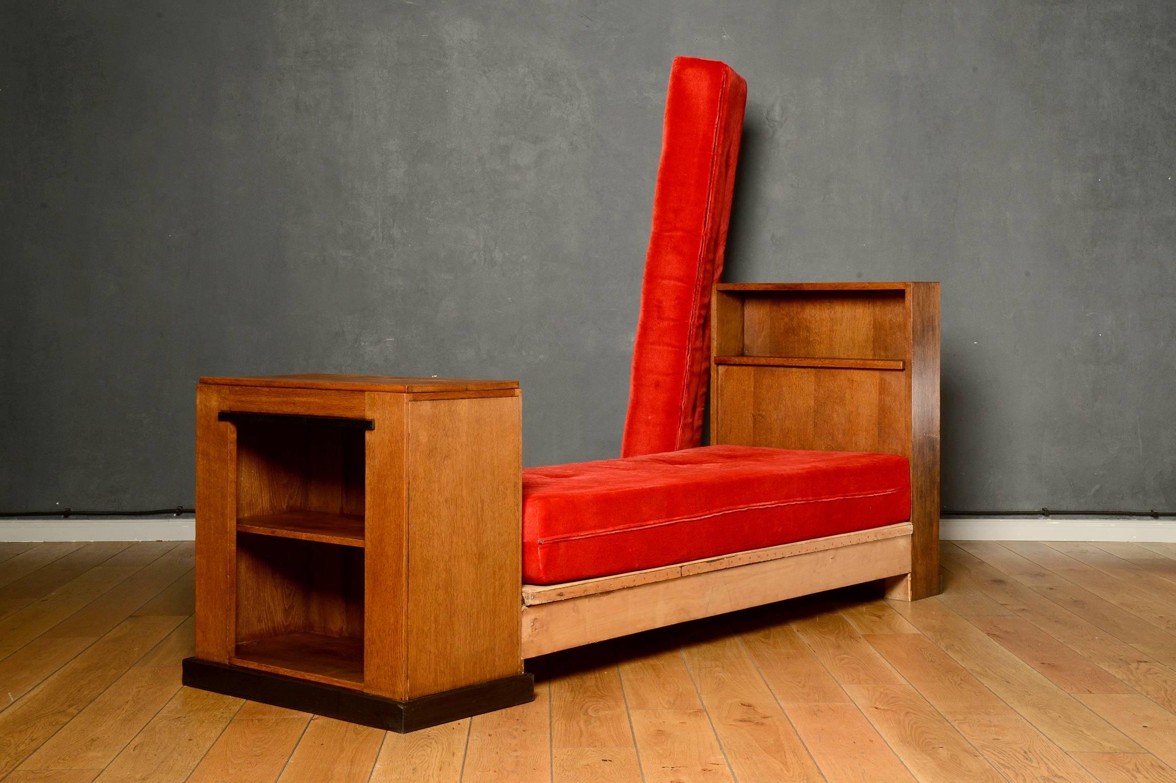 Art Deco Haagse School Cosy Corner or Sofa by Jan Brunott, circa 1920 2