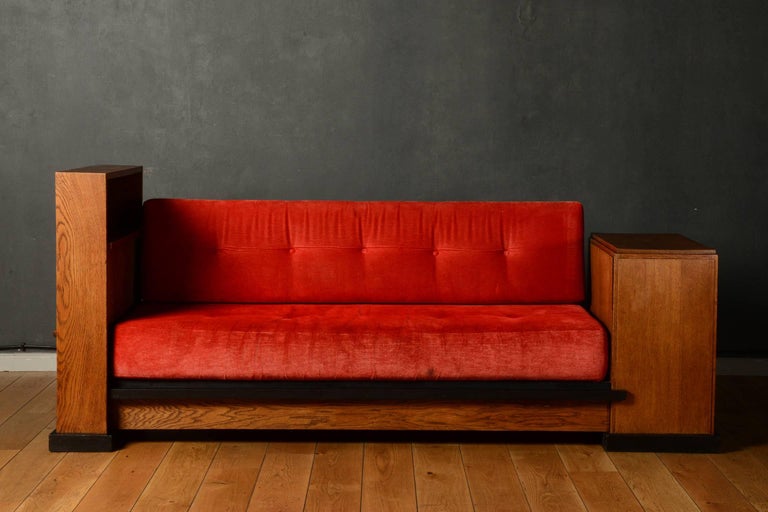 Art Deco Haagse School Cosy Corner or Sofa by Jan Brunott ...