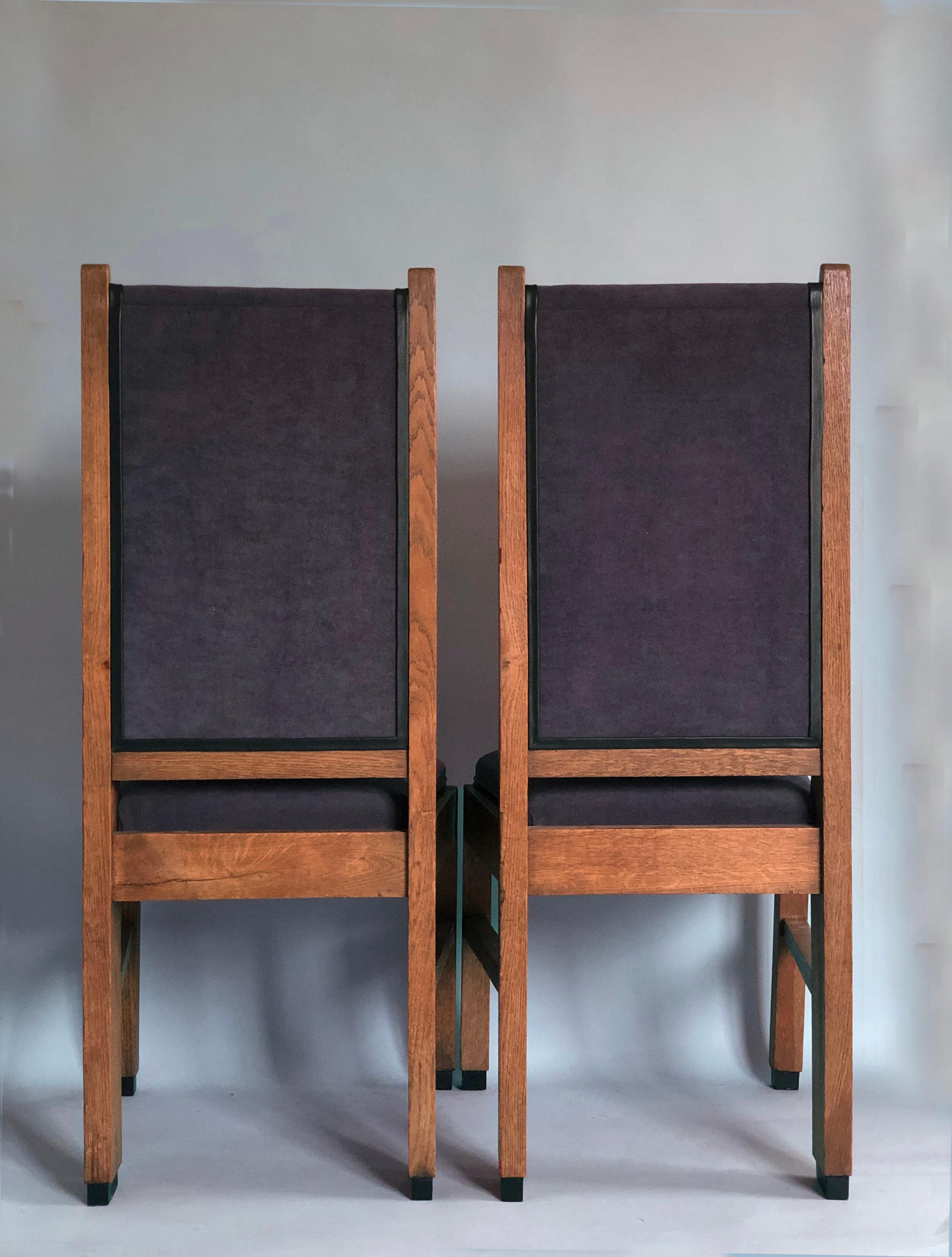 Mid-20th Century Art Deco Haagse School Dining Chair Frits Spanjaard 1930s Set of 2 For Sale