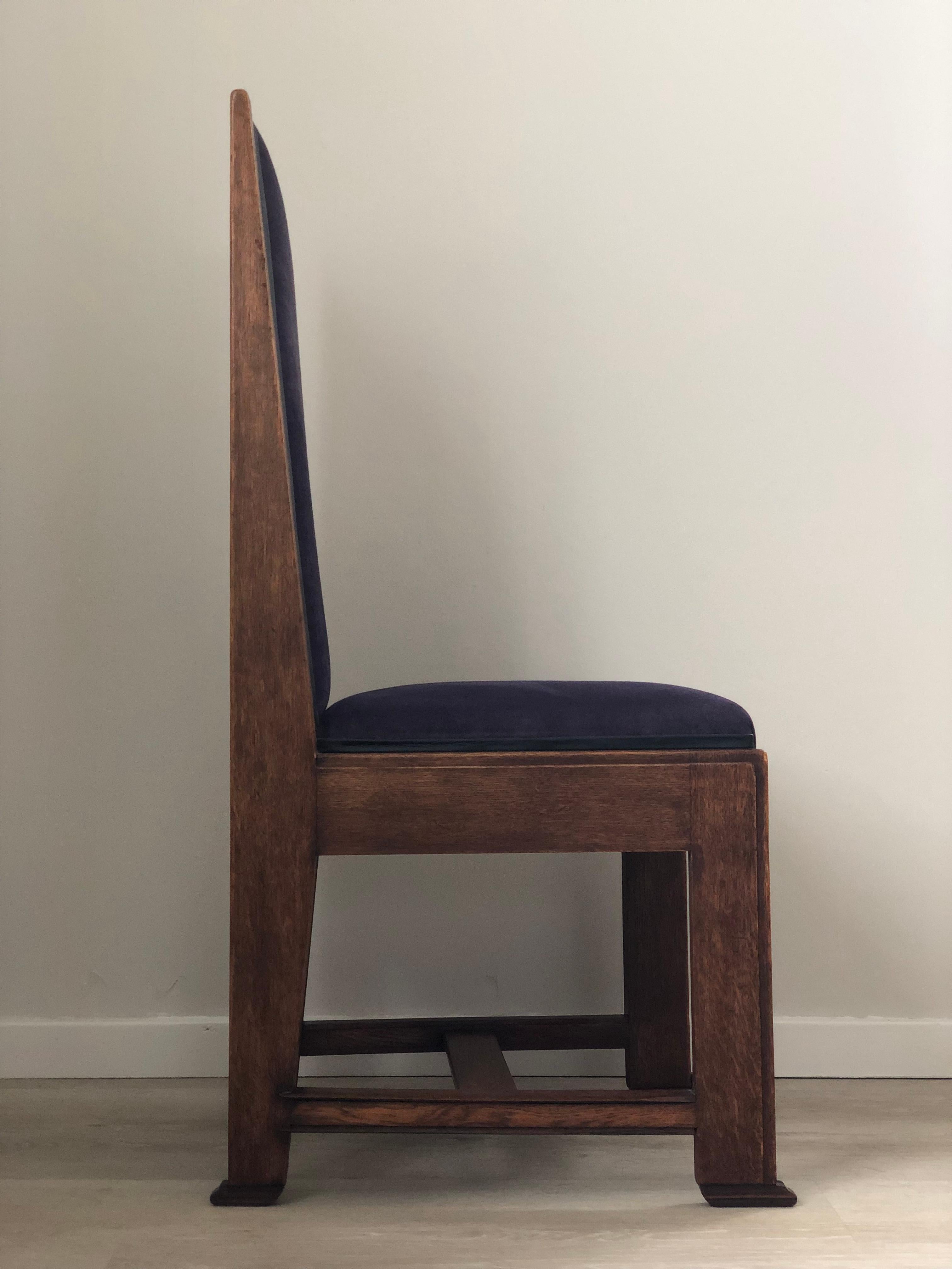 Mid-20th Century A Pair of 4 Art Deco Haagse School Dining Chair Frits Spanjaard 1930s For Sale