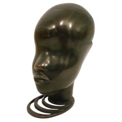 Art Deco Hagenauer Bronze Head of an African Woman, 1930´s.
