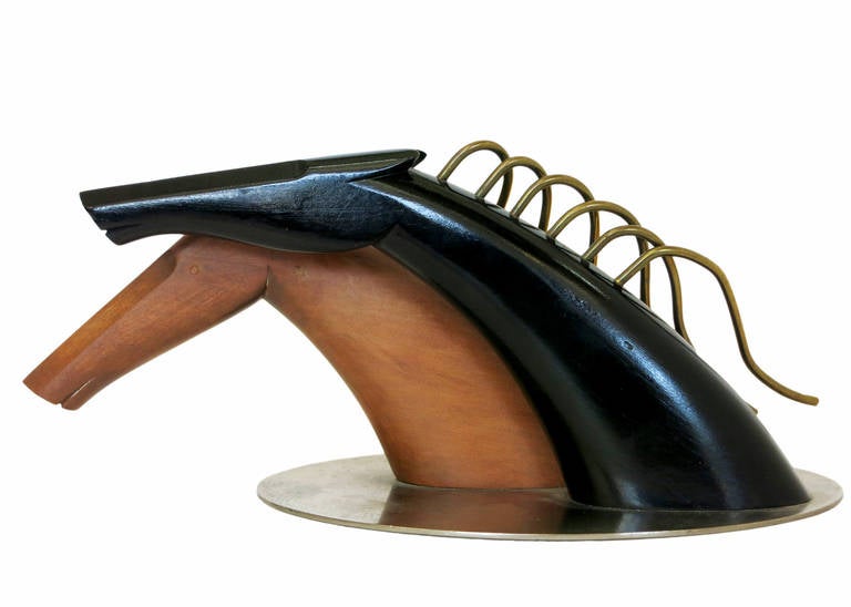 Geschnitzte Pferde im Art Deco Hagenauer Stil von Sier Kunst (Österreichisch) im Angebot