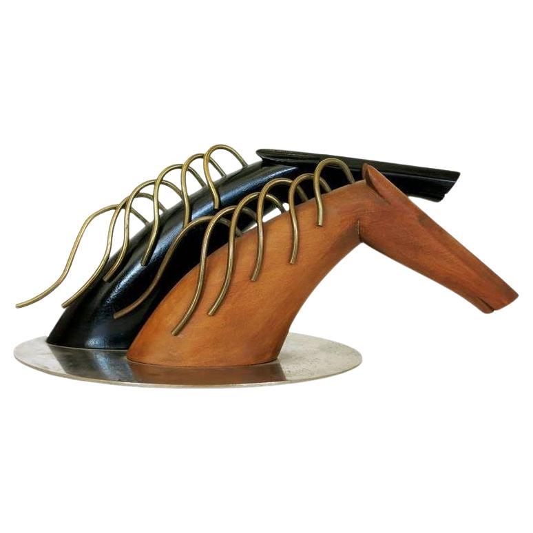 Art Deco Hagenauer Style Carved Horses by Sier Kunst