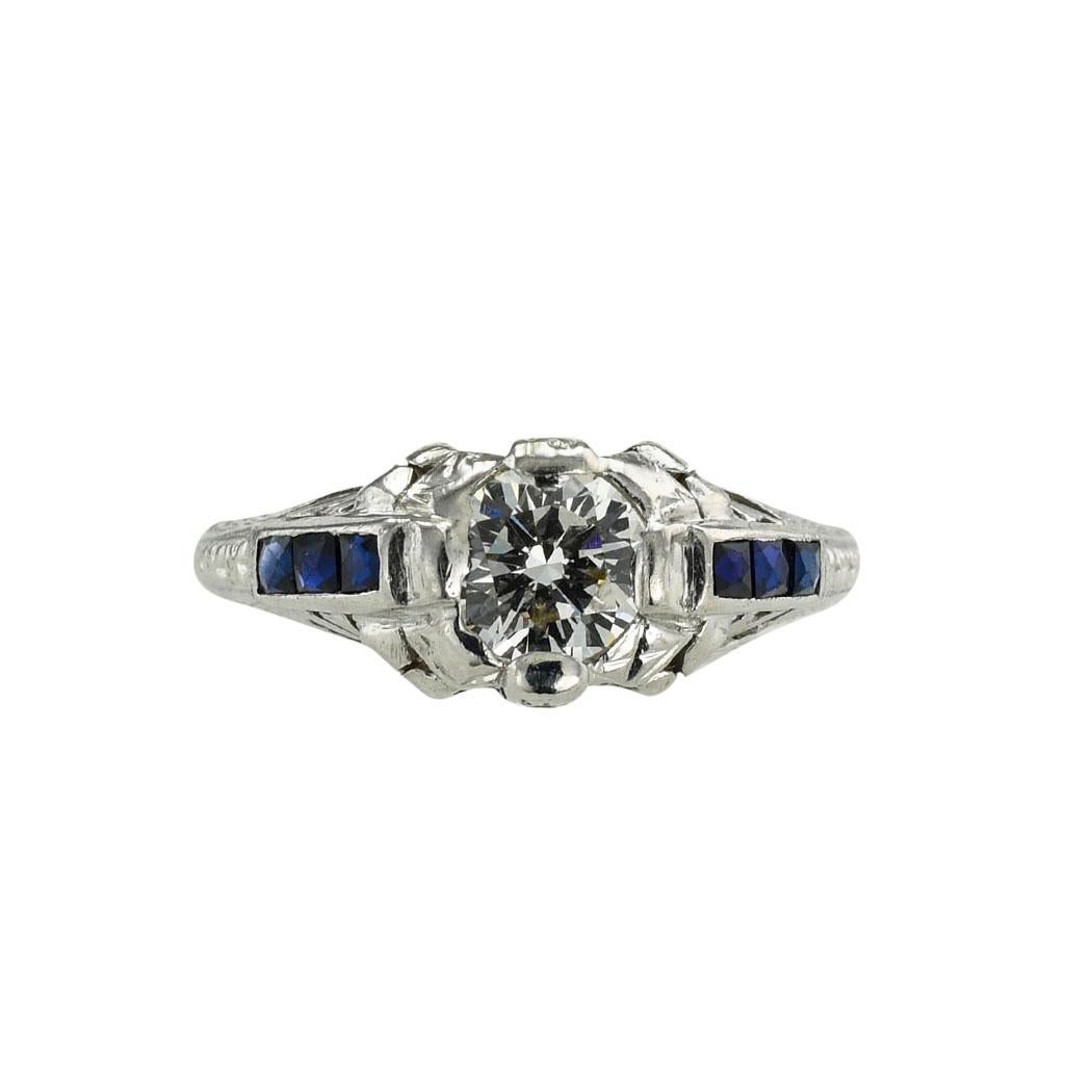 art deco wedding band