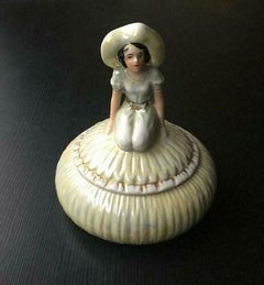 Art Deco Half Doll Trinket Box, 1930s