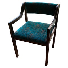 Art Deco Chair finished in Teal Blue 'Great Gatsby' style upholstery.