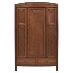Art Deco Hallway Closet in Oak, circa 1930