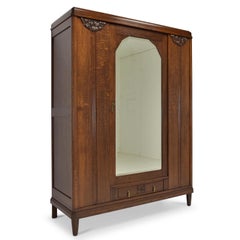 Art Deco Hallway Wardrobe in Oak, 1925
