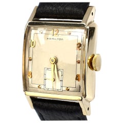 Vintage Art Deco Hamilton 10k Gold Filled Gents Watch, c1951, Recently Fully Serviced