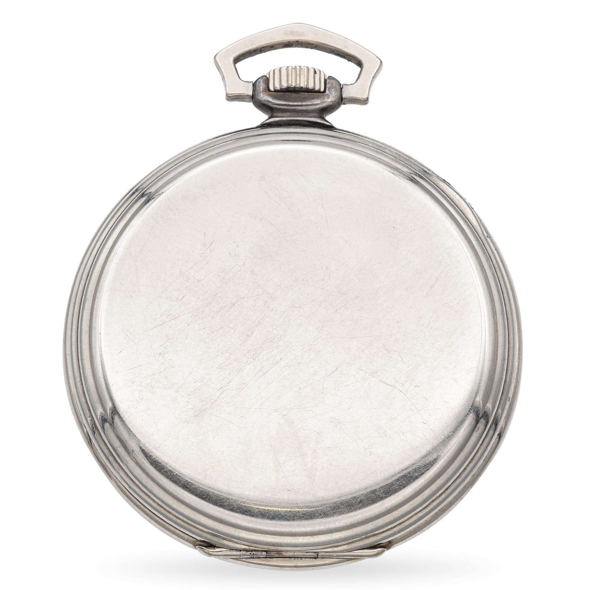 Reloj de bolsillo Art Déco Hamilton 904 de 21 rubíes con baño de oro de 14 quilates en venta 3