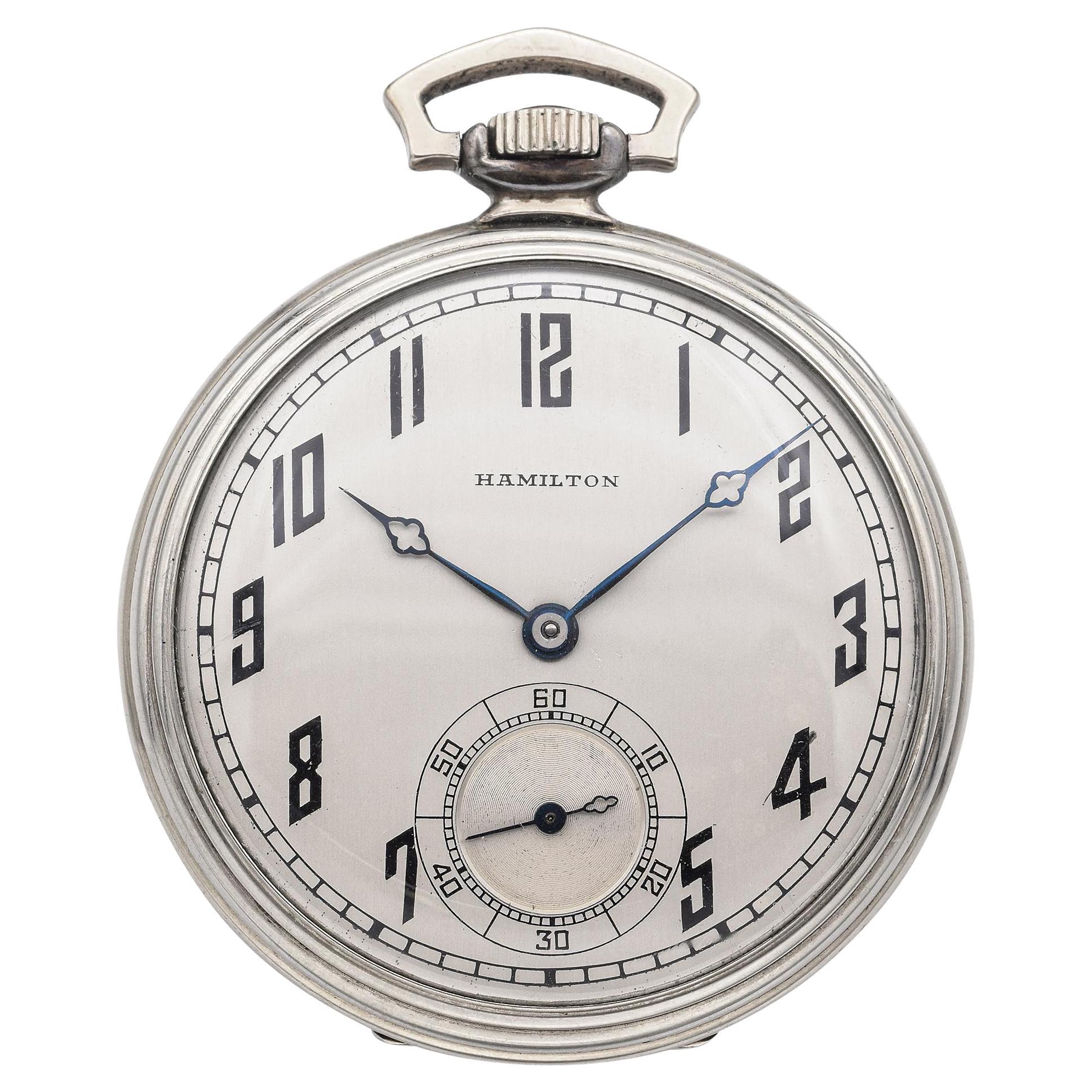 Art Deco Hamilton 904 14k Gold Filled 21 Jewel Pocket Watch
