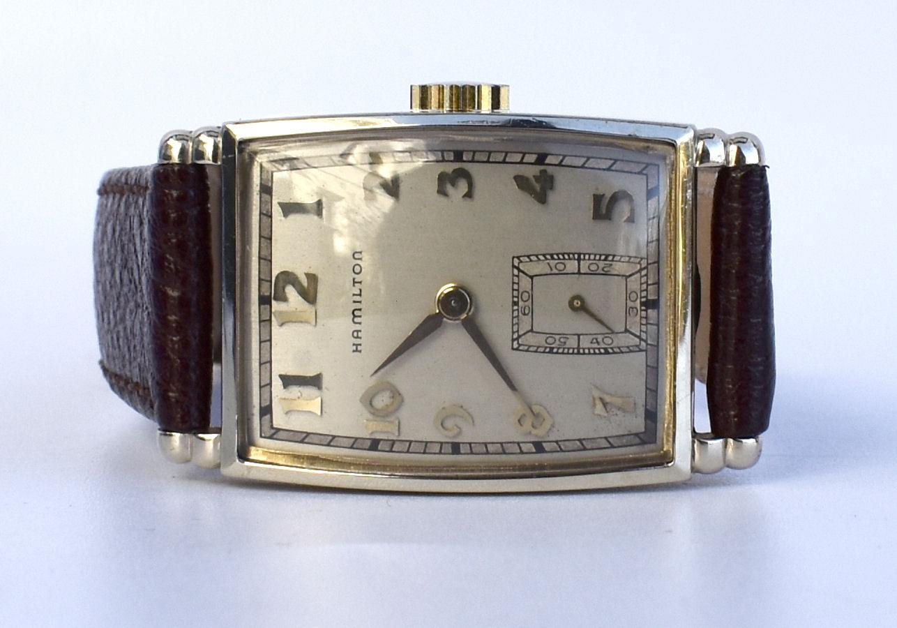 Art Deco Hamilton Gents Manual Wrist Watch, c1940's, Fully Serviced 6