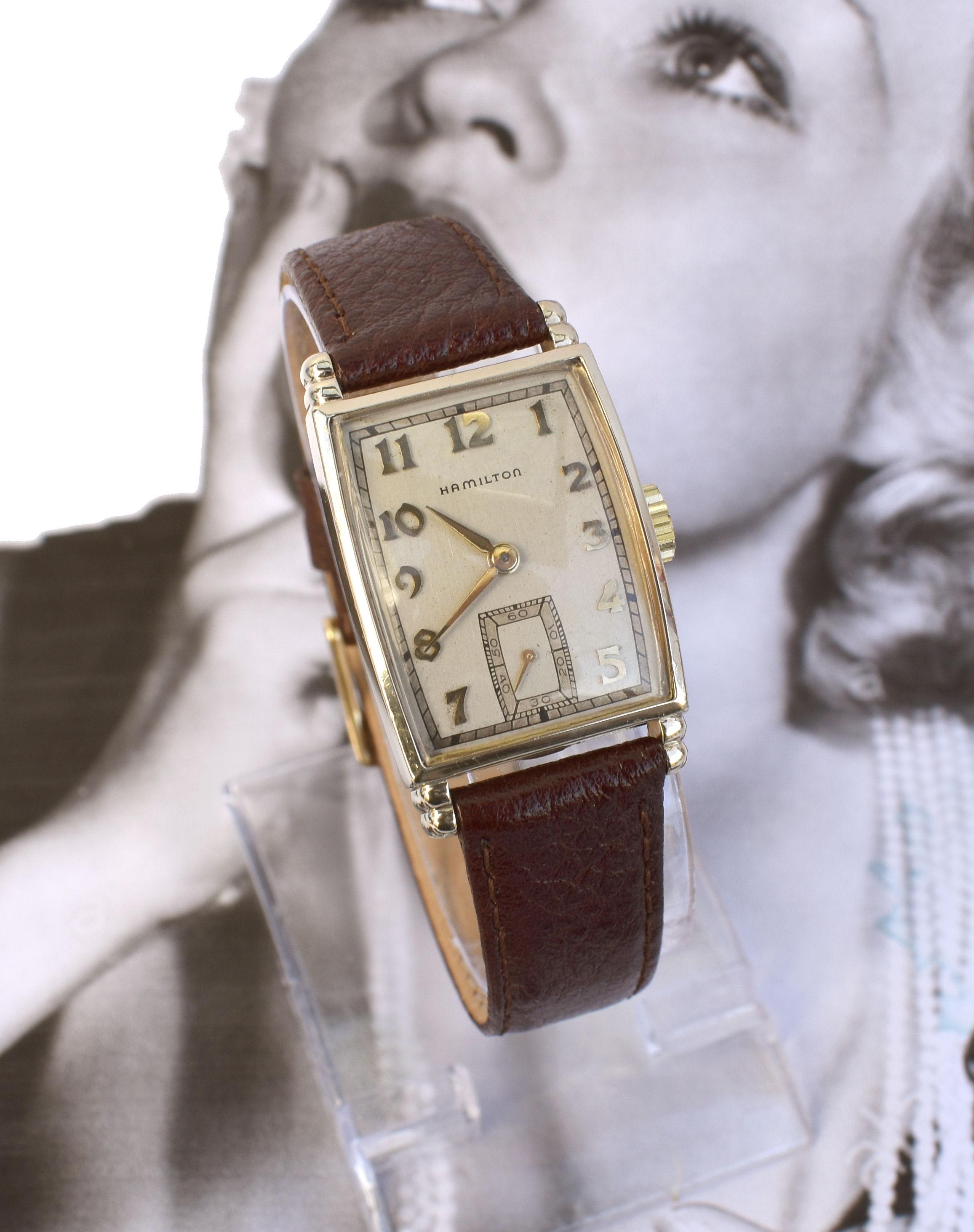 Art Deco Hamilton Gents Manual Wrist Watch, c1940's, Fully Serviced 1