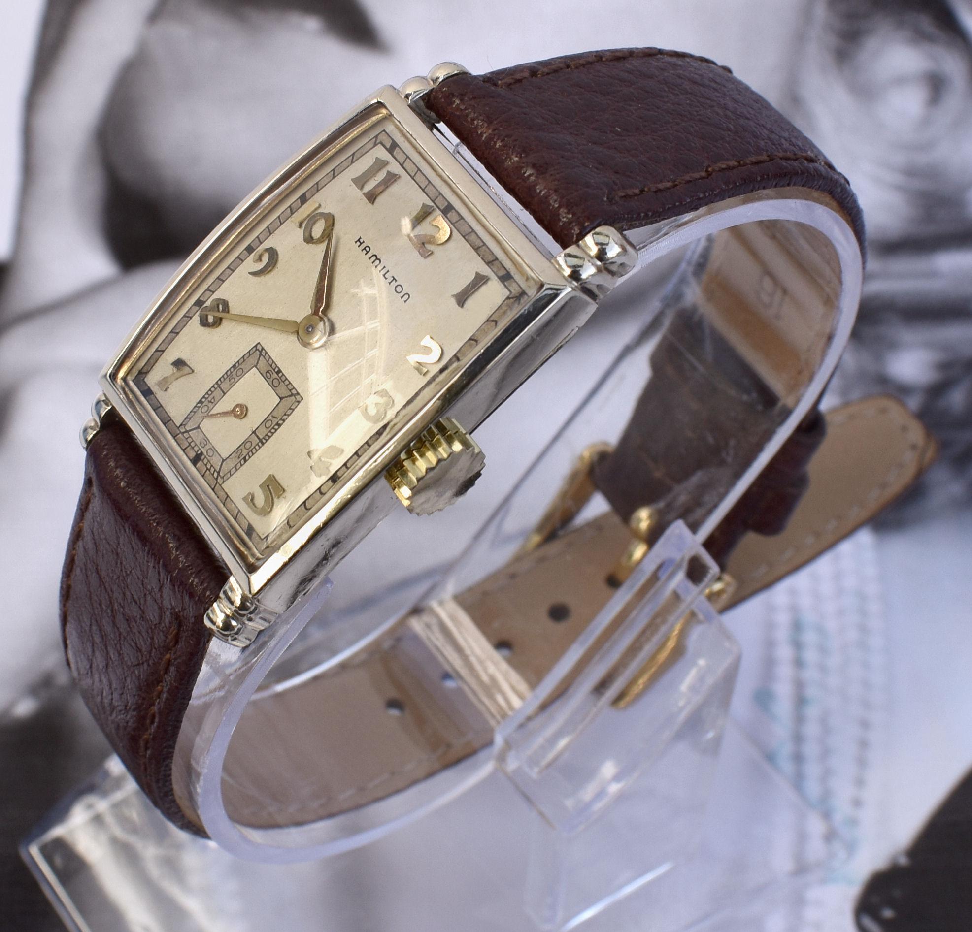 Art Deco Hamilton Gents Manual Wrist Watch, c1940's, Fully Serviced 2