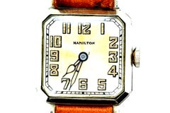 Art Deco Hamilton Mens Wrist Watch Manual Antique Gold Filled 1925 Vintage