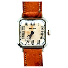 Art Deco Hamilton Mens Wrist Watch Manual Antique Gold Filled 1925 Vintage