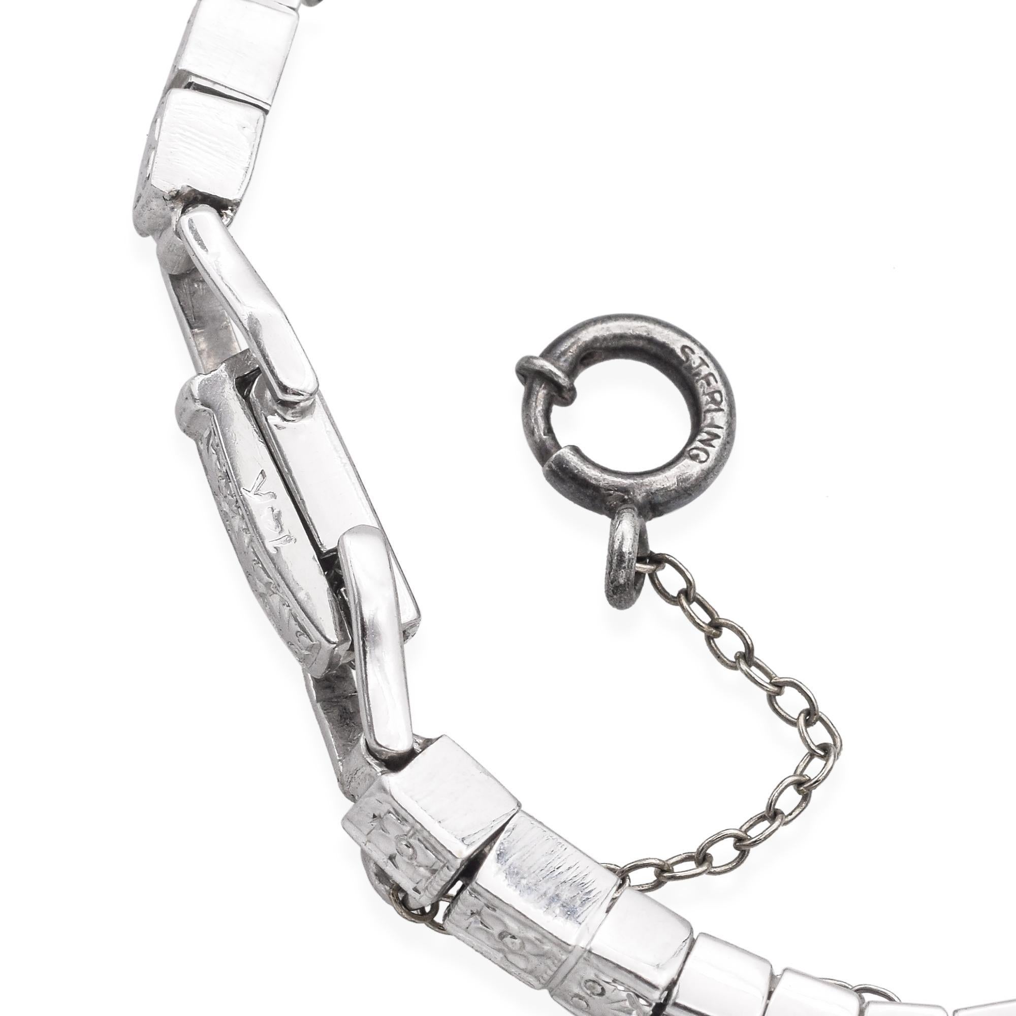 Women's Art Deco Hamilton Platinum and White Gold Diamond Ladies Watch For Sale
