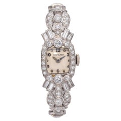 Art Deco Hamilton Platinum Diamond Ladies Watch