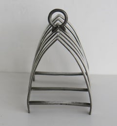 Art Deco Hammered Pewter Letter Rack by Connells of London, circa 1925