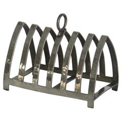 Antique Art Deco Hammered Pewter Letter Rack by Connells of London, circa 1925